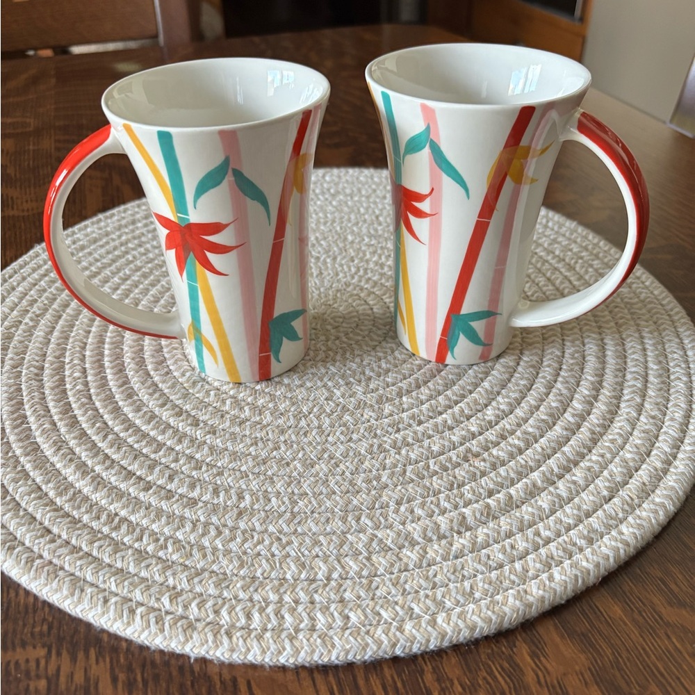 Vibrant Floral Ceramic Mugs